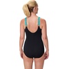 image:imageSpeedo Womens Swimsuit One Piece Sweetheart Moderate CutBanded AnthraciteMayan Blue