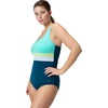 image:imageSpeedo Womens Swimsuit One Piece Sweetheart Moderate CutBanded Dark Teal