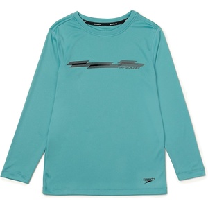 image:imageSpeedo Boys UV Swim Shirt Long Sleeve Tee GraphicPorcelain