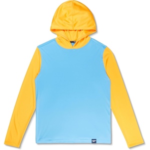 image:imageSpeedo Boys Uv Swim Shirt Long Sleeve Tee GraphicMandarin Peel Hoodie