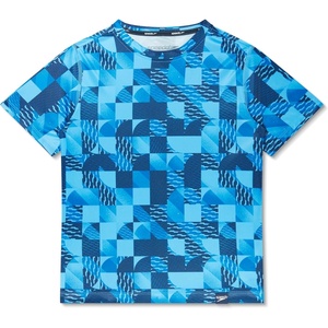 image:imageSpeedo Boys Uv Swim Shirt Short Sleeve Tee GraphicPool Tile