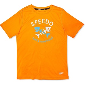 image:imageSpeedo Boys Uv Swim Shirt Short Sleeve Tee GraphicVibrant Orange