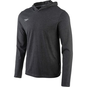 image:imageSpeedo UnisexAdult TShirt Long Sleeve Hoodie Pull Over Team Warm UpSpeedo Black