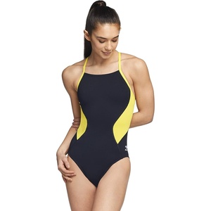 image:imageSpeedo Womens Swimsuit One Piece Endurance Cross Back Solid Adult Team ColorsSpark BlackYellow