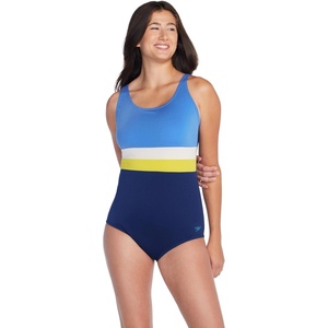 image:imageSpeedo Womens Swimsuit One Piece Sweetheart Moderate CutBanded Cerulean Blue