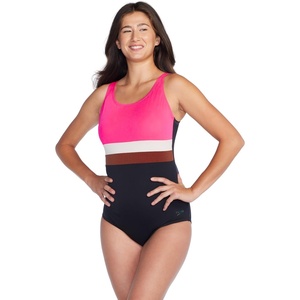 image:imageSpeedo Womens Swimsuit One Piece Sweetheart Moderate CutBanded Fandango Pink