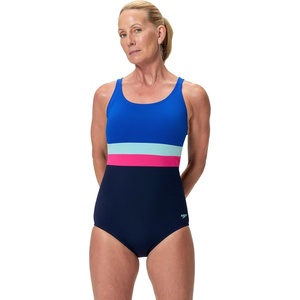 image:imageSpeedo Womens Swimsuit One Piece Sweetheart Moderate CutBanded PeacoatDeep Sapphire