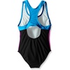 image:imageSpeedo Girls Swimsuit One Piece Mesh Splice Thick StrapMesh Speedo Black