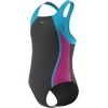 image:imageSpeedo Girls Swimsuit One Piece Mesh Splice Thick StrapMesh Speedo Black