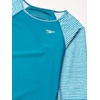 image:imageSpeedo Girls Uv Swim Shirt Long Sleeve RashguardCapri Breeze