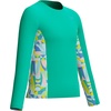 image:imageSpeedo Girls Uv Swim Shirt Long Sleeve RashguardMarine Green Mod Petals