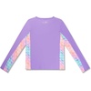 image:imageSpeedo Girls Uv Swim Shirt Long Sleeve RashguardOmbre Check