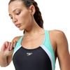 image:imageSpeedo Womens Swimsuit One Piece Creora Highclo Quantum Splice High Cut SolidFusion Arctic Glass