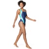 image:imageSpeedo Womens Swimsuit One Piece Creora Highclo Quantum Splice High Cut SolidFusion Peacoat
