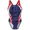 image:imageSpeedo Womens Swimsuit One Piece Creora Highclo Quantum Splice High Cut SolidFusion RedWhiteBlue