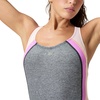 image:imageSpeedo Womens Swimsuit One Piece Creora Highclo Quantum Splice High Cut SolidHeather Aloha Sand