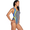 image:imageSpeedo Womens Swimsuit One Piece Creora Highclo Quantum Splice High Cut SolidHeather Jet Black