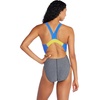 image:imageSpeedo Womens Swimsuit One Piece Creora Highclo Quantum Splice High Cut SolidHeather Jet Black
