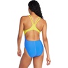 image:imageSpeedo Womens Swimsuit One Piece Creora Highclo Quantum Splice High Cut SolidJacguard Sevres Blue