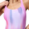 image:imageSpeedo Womens Swimsuit One Piece Creora Highclo Quantum Splice High Cut SolidNeon Violet Lani Blur