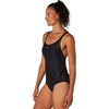 image:imageSpeedo Womens Swimsuit One Piece Creora Highclo Quantum Splice High Cut SolidSheen Speedo Black