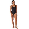 image:imageSpeedo Womens Swimsuit One Piece Creora Highclo Quantum Splice High Cut SolidSheen Speedo Black