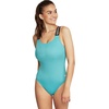 image:imageSpeedo Womens Swimsuit One Piece Logo Back Strap Contemporary CutTexture Rib Porcelain