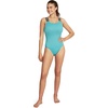 image:imageSpeedo Womens Swimsuit One Piece Logo Back Strap Contemporary CutTexture Rib Porcelain