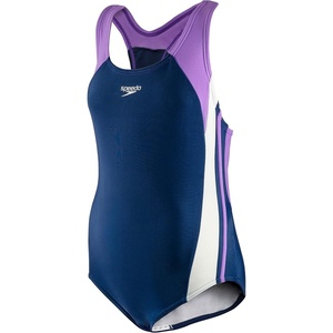 image:imageSpeedo Girls Swimsuit One Piece Infinity Splice Thick StrapSweet Taro