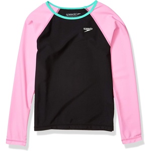 image:imageSpeedo Girls Uv Swim Shirt Long Sleeve RashguardFuchsia Pink
