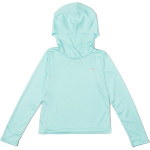 image:imageSpeedo Girls Uv Swim Shirt Long Sleeve RashguardHooded Aqua Splash
