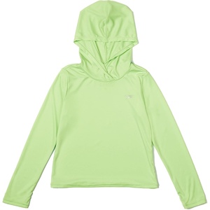 image:imageSpeedo Girls Uv Swim Shirt Long Sleeve RashguardHooded Paradise Green