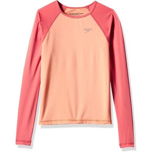 image:imageSpeedo Girls Uv Swim Shirt Long Sleeve RashguardHot Apricot