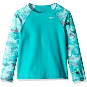 image:imageSpeedo Girls Uv Swim Shirt Long Sleeve RashguardNew Turquoise