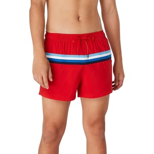 image:imageSpeedo Mens Swim Trunk Short Length Redondo StripedHorizontal High Risk Red