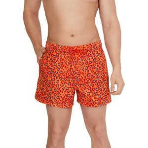 image:imageSpeedo Mens Swim Trunk Short Length Redondo StripedLeopard Spicy Orange