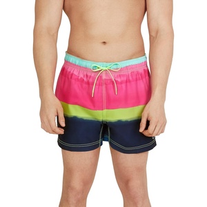 image:imageSpeedo Mens Swim Trunk Short Length Redondo StripedStorm Sugar Plum