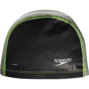 image:imageSpeedo Silicone Stretch Fit Swim CapBlackSilver