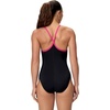 image:imageSpeedo Womens Swimsuit One Piece Closed Back Thin Strap HydrobraAnthraciteMargarita Pink