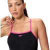 image:imageSpeedo Womens Swimsuit One Piece Closed Back Thin Strap HydrobraAnthraciteMargarita Pink