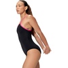 image:imageSpeedo Womens Swimsuit One Piece Closed Back Thin Strap HydrobraAnthraciteMargarita Pink