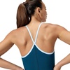 image:imageSpeedo Womens Swimsuit One Piece Closed Back Thin Strap HydrobraDark Teal