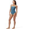 image:imageSpeedo Womens Swimsuit One Piece Closed Back Thin Strap HydrobraHeather Dark Teal