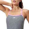 image:imageSpeedo Womens Swimsuit One Piece Closed Back Thin Strap HydrobraHeather Neon Violet