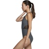 image:imageSpeedo Womens Swimsuit One Piece High Neck Contemporary CutBlackWhite Zip
