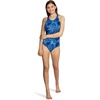 image:imageSpeedo Womens Swimsuit One Piece High Neck Contemporary CutBlended Ink Bright Cobalt