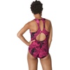 image:imageSpeedo Womens Swimsuit One Piece High Neck Contemporary CutBlended Ink Festival Fuchsia