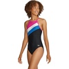 image:imageSpeedo Womens Swimsuit One Piece High Neck Tie BackBlocked Speedo Black