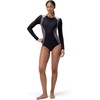 image:imageSpeedo Womens Swimsuit One Piece Hydraline Standard CutLS Zip AnthraciteVintage Fog