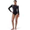 image:imageSpeedo Womens Swimsuit One Piece Hydraline Standard CutLS Zip AnthraciteVintage Fog